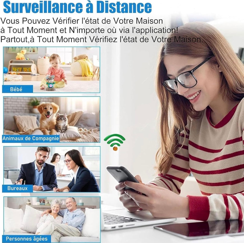 Mini Caméra WIFI HomeWatch-Securité Discrète HD 1080P