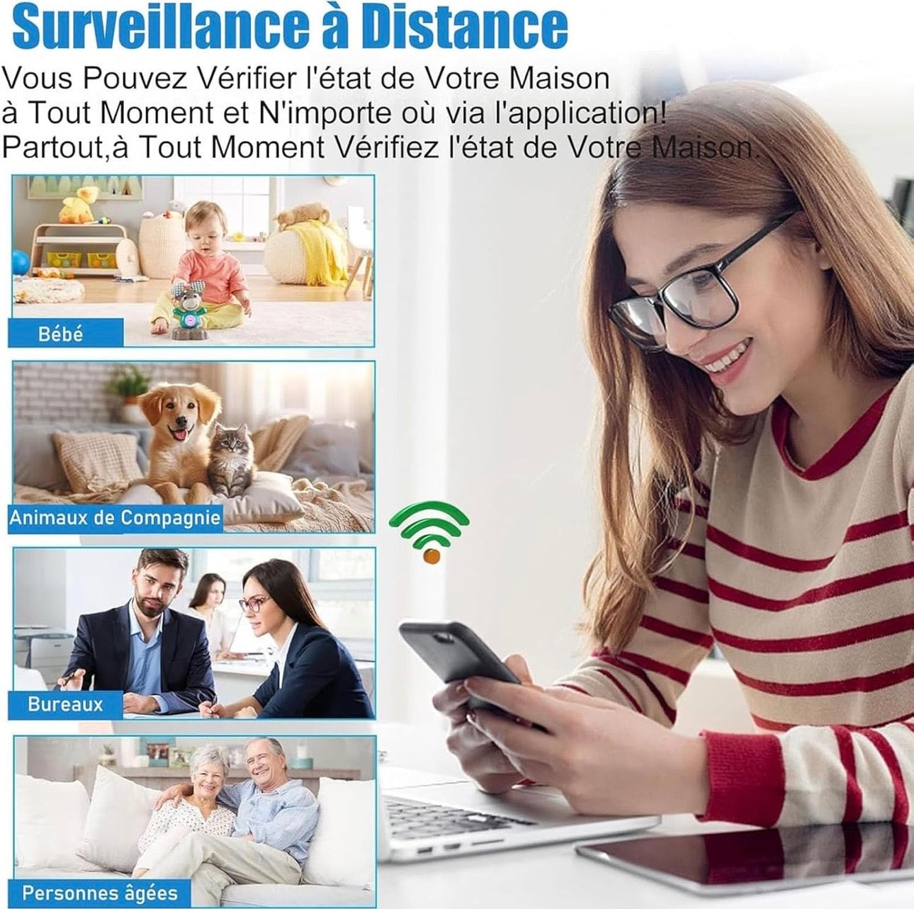 Mini Caméra WIFI HomeWatch-Securité Discrète HD 1080P