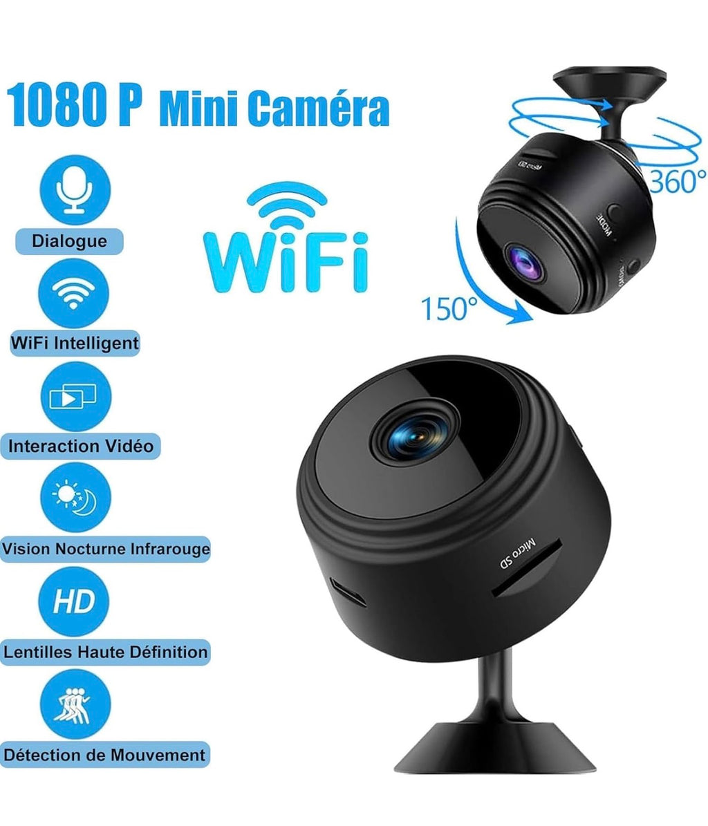 Mini Caméra WIFI HomeWatch-Securité Discrète HD 1080P